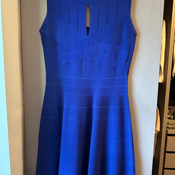 ADRIANNA PAPPEL Cobalt bandage cocktail dress NWOT - MEDIUM - Picture 3 of 4